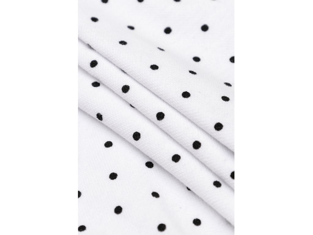 Dívčí polo s dlouhým rukávem - bílá/černá