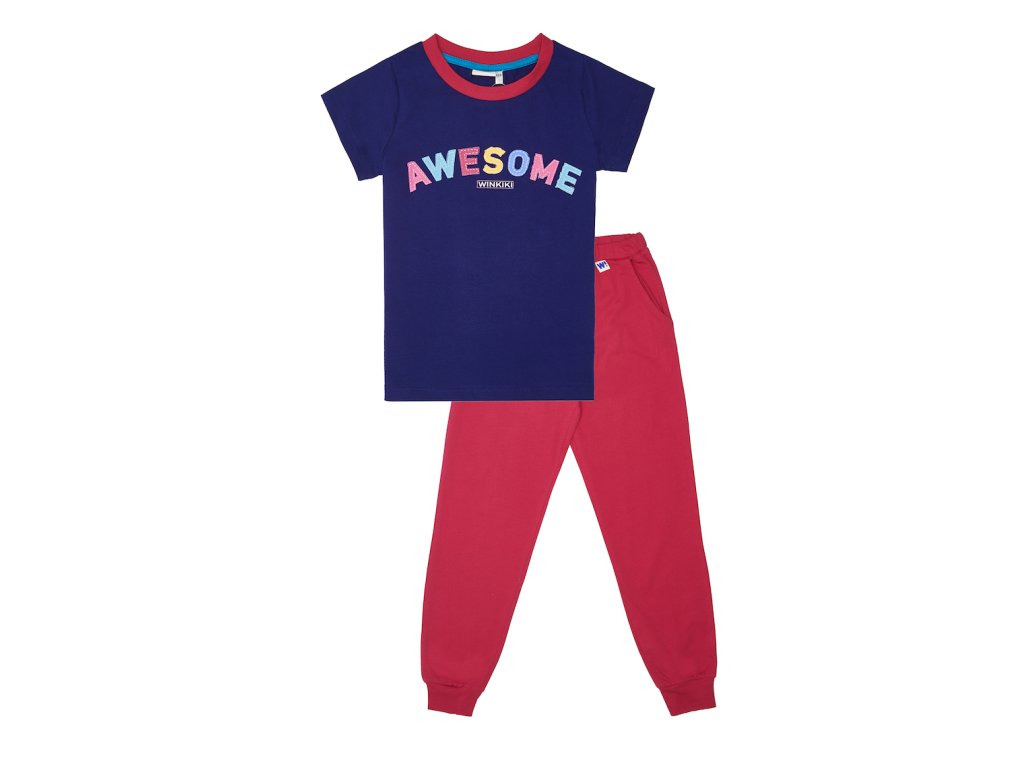 Dívčí pyžamo Awesome - navy/malinová