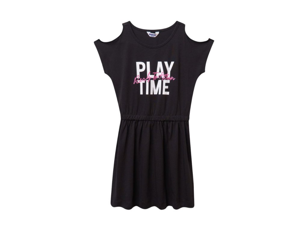 Dívčí šaty Play Time - černá