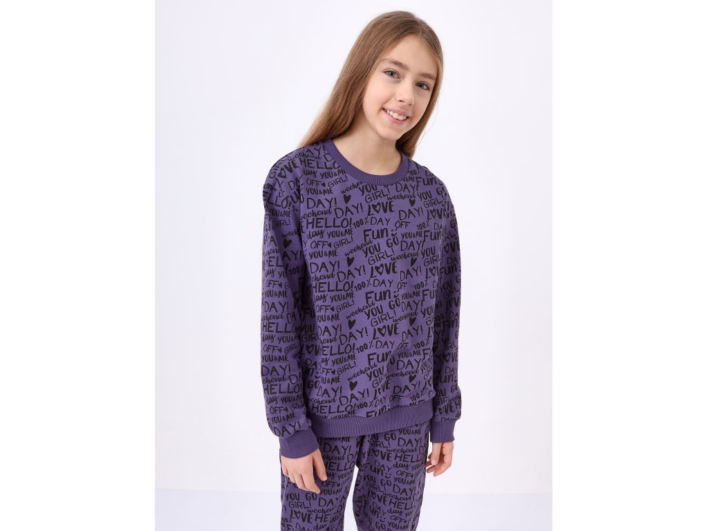 Dívčí tepláky Casual - fialová
