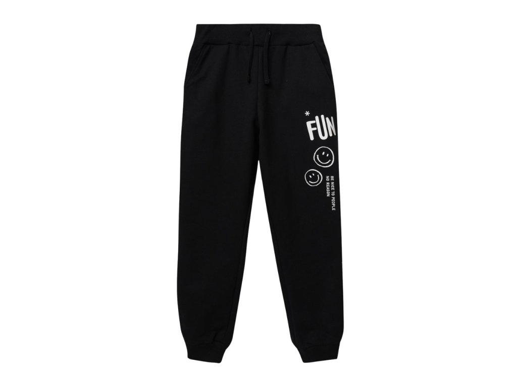 Dívčí tepláky Fun - černá