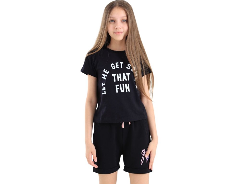 Dívčí top Fun - černá
