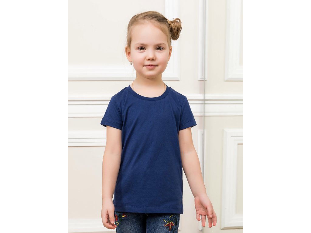 Dívčí tričko Basic - navy