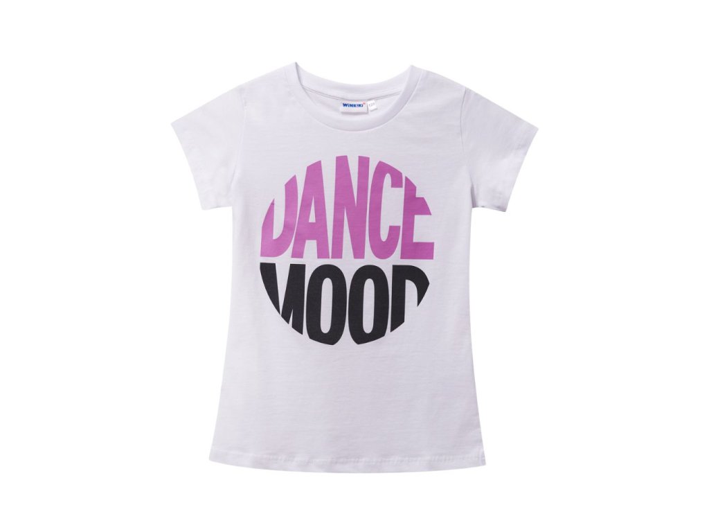 Dívčí tričko Dance Mood - bílá/černá