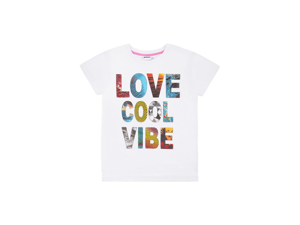 Dívčí tričko Love Cool Vibe - bílá