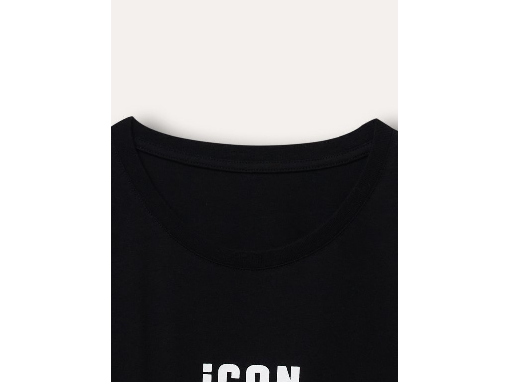 Dívčí tričko s krátkým rukávem Icon - černá