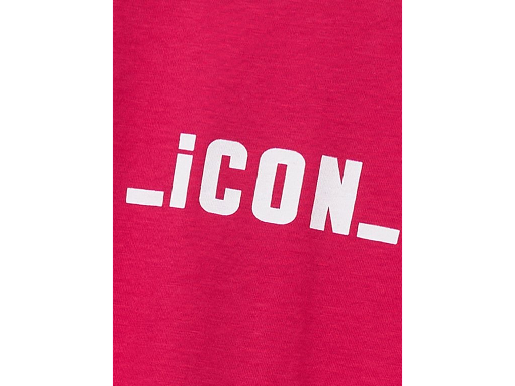 Dívčí tričko s krátkým rukávem Icon - jasně-růžová