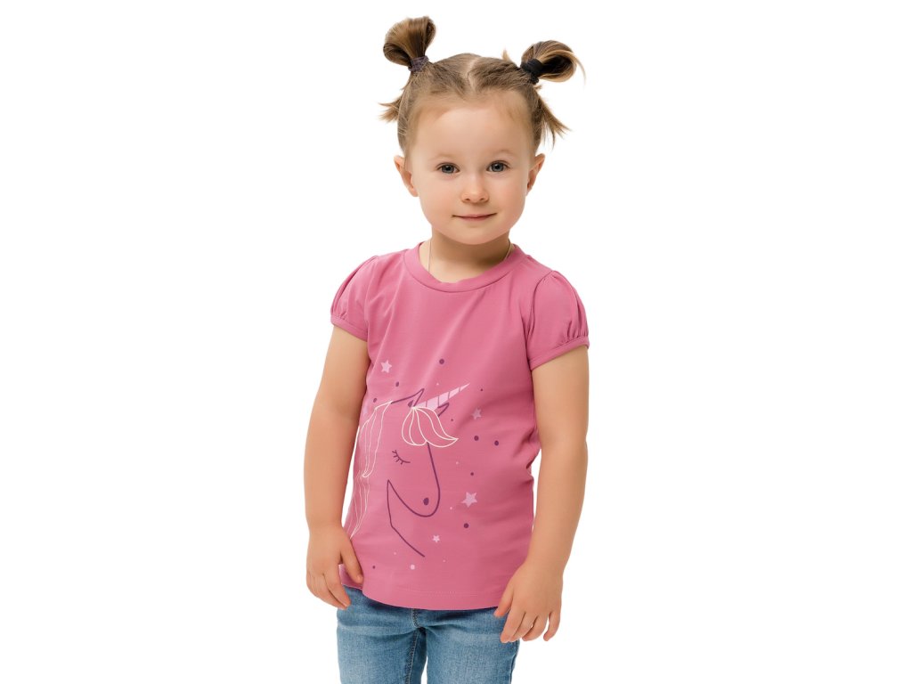 Dívčí tričko Unicorn - růžová