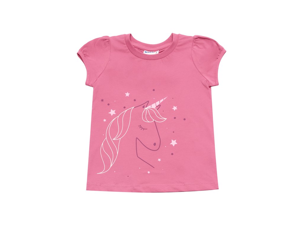 Dívčí tričko Unicorn - růžová