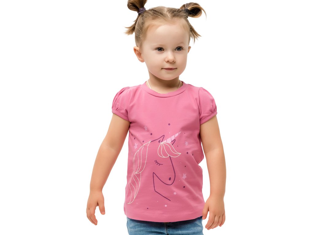 Dívčí tričko Unicorn - růžová