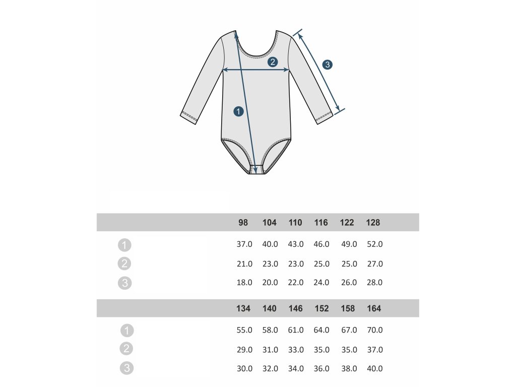 SET - 2ks - gymnastický dres s dlouhým rukávem - více barev