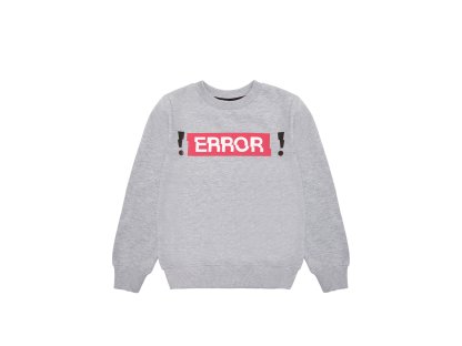 Chlapecká mikina Error - šedý melanž