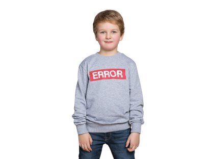 Chlapecká mikina Error - šedý melanž
