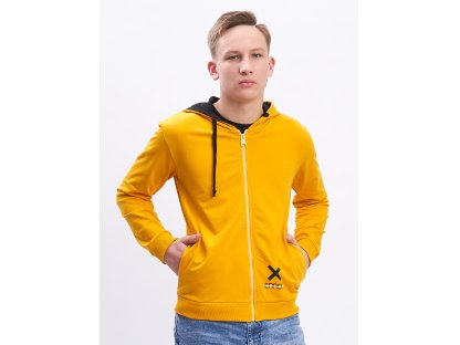 Chlapecká mikina s kapucí Superior - žlutá