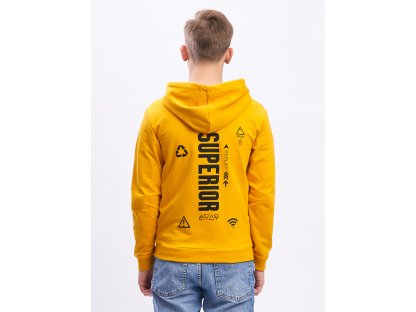 Chlapecká mikina s kapucí Superior - žlutá