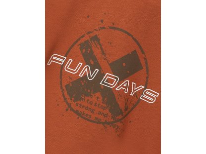 Chlapecká mikina s rolákem Fun Days - hnědá