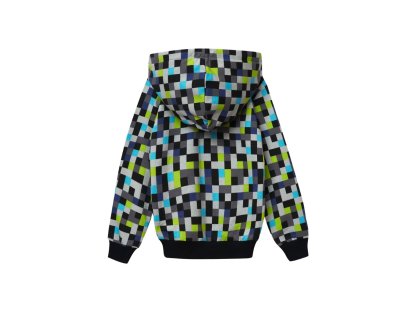 Chlapecká mikina se zipem a s kapucí Pixels - šedá