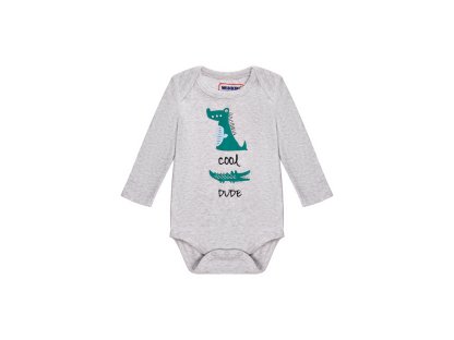 Chlapecké body s tepláčkami Cool Dude - šedý melanž/navy