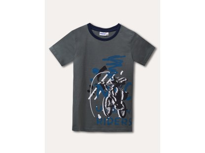 Chlapecké pyžamo - krátký rukáv, krátké kalhoty Riders - khaki/navy