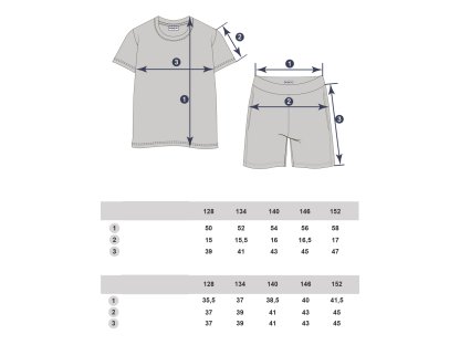 Chlapecké pyžamo - krátký rukáv, krátké kalhoty Riders - khaki/navy