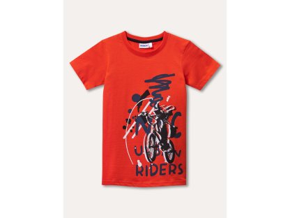 Chlapecké pyžamo - krátký rukáv, krátké kalhoty Riders - oranžová/černá