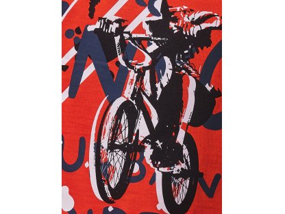 Chlapecké pyžamo - krátký rukáv, krátké kalhoty Riders - oranžová/černá