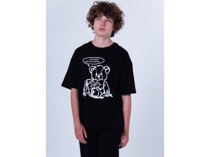 Chlapecké pyžamo Teddy Bear - krátký rukáv, dlouhé kalhoty - černá
