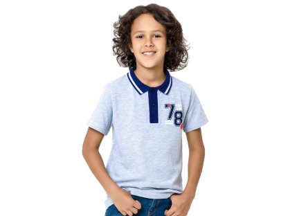 Chlapecké tričko Polo 78 - šedý melanž