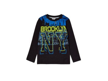 Chlapecké tričko s dlouhým rukávem Brooklyn - černá