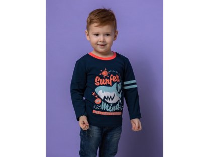 Chlapecké tričko s dlouhým rukávem Surfer - navy