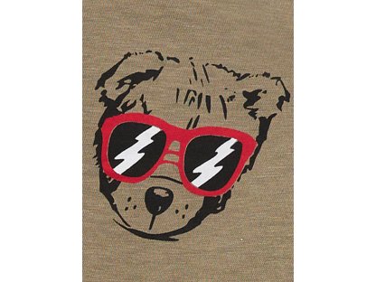 Chlapecké tričko s krátkým rukávem Bear - šedá/khaki