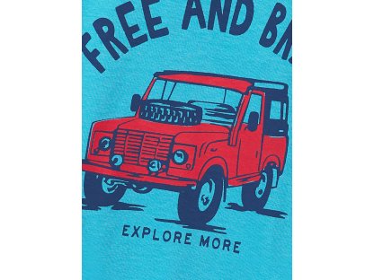 Chlapecké tričko s krátkým rukávem Free and Brave - modrá