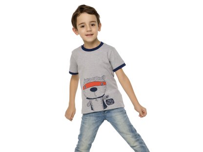 Chlapecké tričko Superpower - šedý melanž