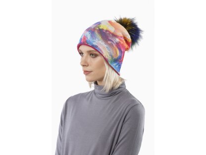 Dámská pletená čepice - 8828 - duhová