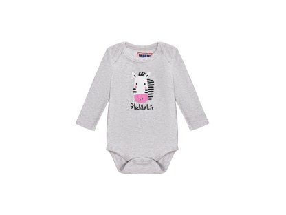 Dívčí body s tepláčkami Black & White - šedý melanž/růžová