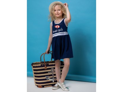Dívčí letní šaty Winkiki Beach - navy