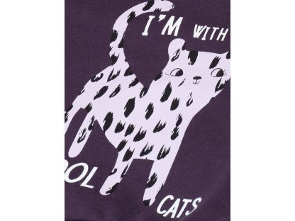 Dívčí mikina Cool Cats - fialová