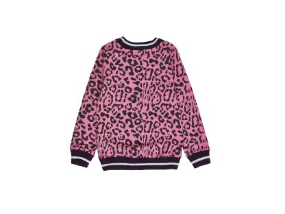 Dívčí mikina Leopard - růžová