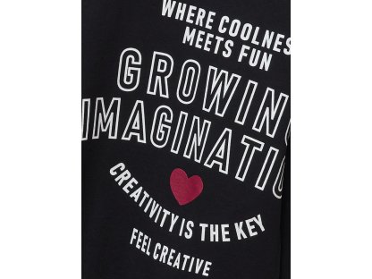 Dívčí mikina s rolákem Imagination - černá
