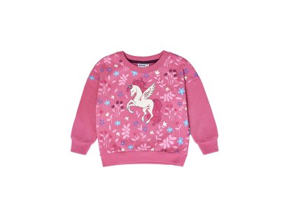 Dívčí mikina Unicorn - růžová