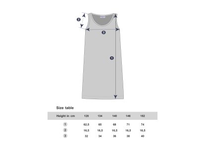 Dívčí noční košile Butterfly - navy