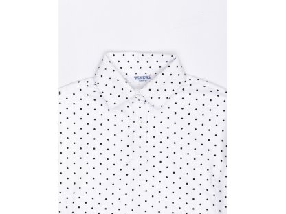 Dívčí polo s dlouhým rukávem - bílá/černá