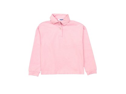 Dívčí polo s dlouhým rukávem - růžová