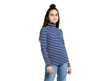 Dívčí rolák Colourful Dreams - navy - pruhy