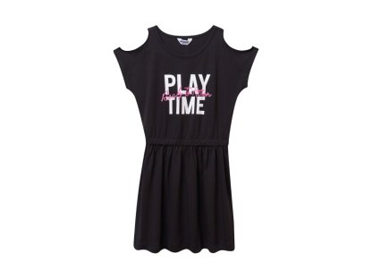 Dívčí šaty Play Time - černá