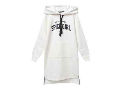 Dívčí šaty Spice Girl - Mléčně bílá