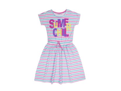 Dívčí šaty Summer Chill - bílá - pruhy