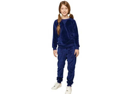 Dívčí tepláky Velur - navy
