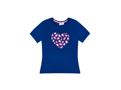 Dívčí tričko Heart - navy