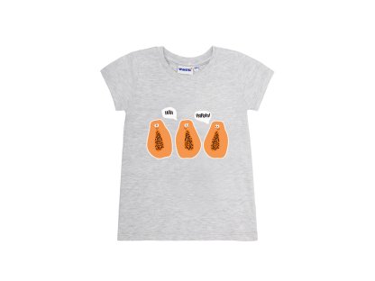 Dívčí tričko Papaya - šedý melanž